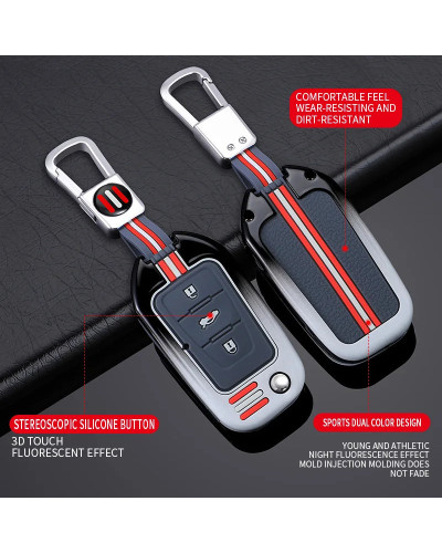 Funda de llave Fob de aleación de Zinc de 3 botones para MG 4 2023 Mg4 Ev MG HS GT ZS EV ZX MG5 MG6 para Roewe RX3 RX5 RX8 ERX5 