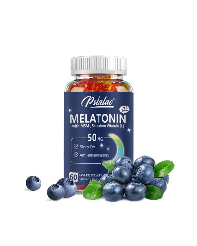 Gomitas de melatonina 50 Mg, ayuda a apoyar el sueño profundo, vitamina para dormir, promueve la caída del sueño rápidamente