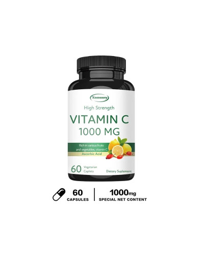 Suplemento alimenticio rico en frutas y verduras, Vitamina C Natural, 1000 mg