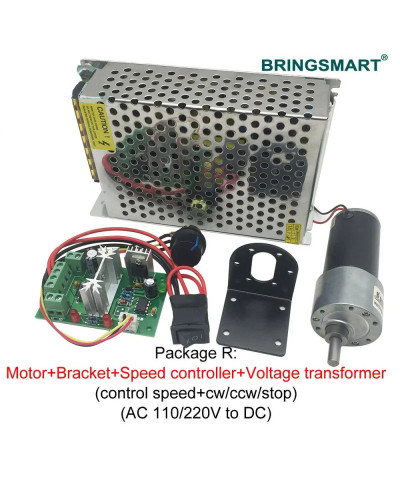 Bringsmart JGB37-3157 DC Gear Motor 12 Volt Reductor Engine High Speed