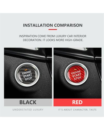 For Haval Car Engine Start Stop Button Cover Real Carbon Fiber Sticker