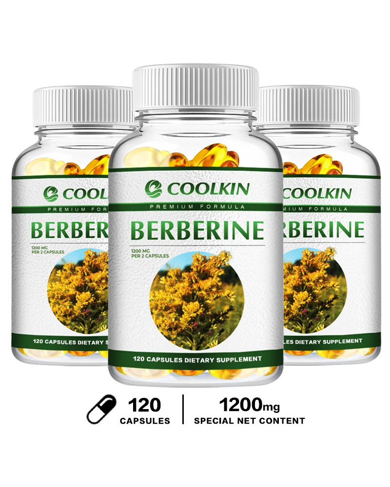 Suplemento de berberina Premium-1200 Mg por ración-Suplemento de berberina HCL, no soporta transgénicos