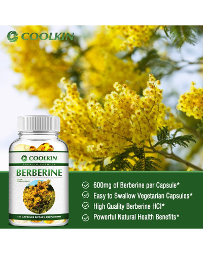 Suplemento de berberina Premium-1200 Mg por ración-Suplemento de berberina HCL, no soporta transgénicos