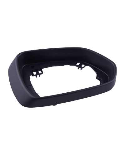 Front Right Side Door Wing Rear View Mirror Bezel Trim Cover Black Pla