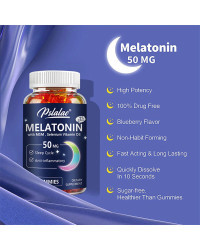 Gomitas de melatonina 50 Mg-Mejora la calidad del sueño y la relajación durante el sueño