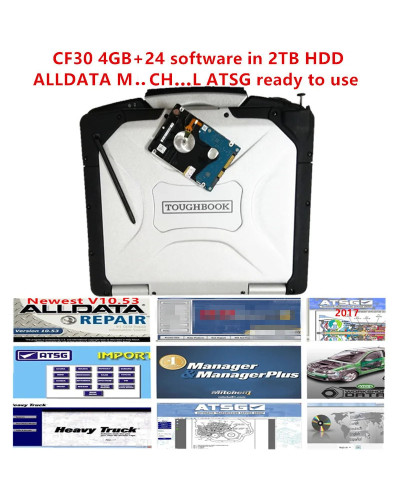 alldata and mitchel. software Atsg 2017 installed well cf30 laptop 4GB