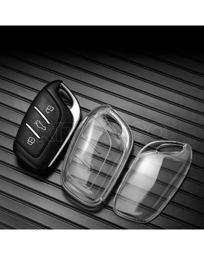 Funda para llave remota de coche, carcasa suave y transparente de TPU para MG ZS HS 5 6 EZS, Roewe RX8 RX5 RX3 I6 I5, accesorios