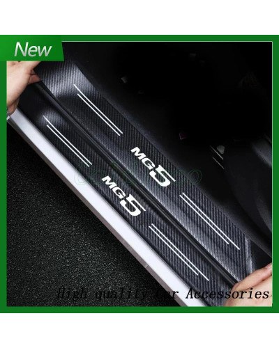 for MG 5 MG5 Logo Car Door Sill Protector Plate Rear Trunk Bumper Stri