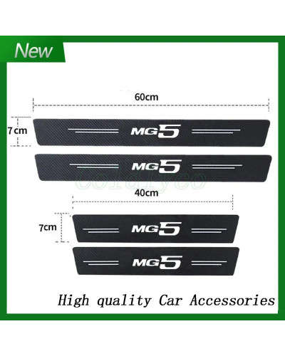 for MG 5 MG5 Logo Car Door Sill Protector Plate Rear Trunk Bumper Stri