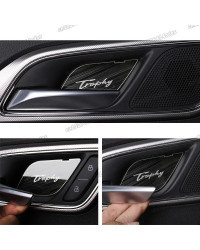 Manija de puerta Interior de coche de acero inoxidable, embellecedor de Panel para Mg Hs 2018, 2019, 2020, 2021, accesorios, peg