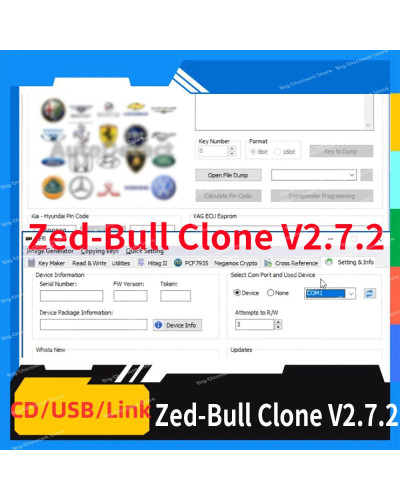 Zed Bull Key v2.7.2 Software Infinite Token Mini Zedbull Automatic Key