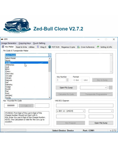 Zed Bull Key v2.7.2 Software Infinite Token Mini Zedbull Automatic Key