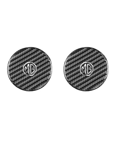 2Pcs Car Carbon Fiber Pattern Coaster Non Slip Water Cup Mat Anti-Dirt