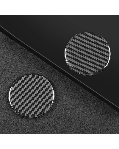 2Pcs Car Carbon Fiber Pattern Coaster Non Slip Water Cup Mat Anti-Dirt