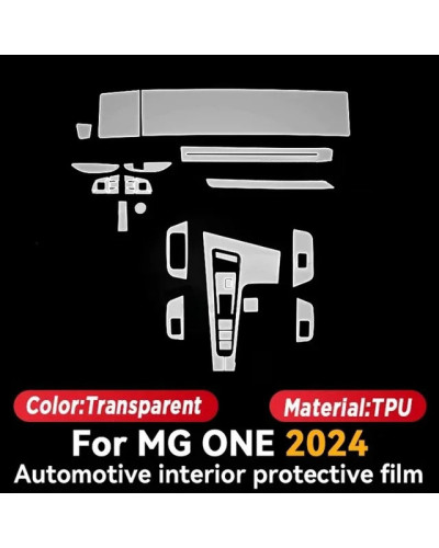 Película protectora antiarañazos para consola central de coche MG ONE 2024, tablero de navegación de TPU, accesorios interiores 