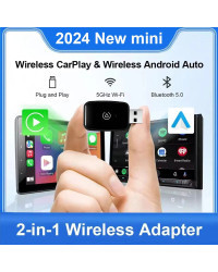 Adaptador inalámbrico para Carplay, Dongle inteligente 2 en 1, Android 2024, 5G, WIFI, para iphone, teléfono Android, Volvo, Ben