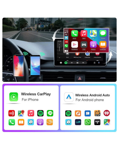 Adaptador inalámbrico para Carplay, Dongle inteligente 2 en 1, Android 2024, 5G, WIFI, para iphone, teléfono Android, Volvo, Ben