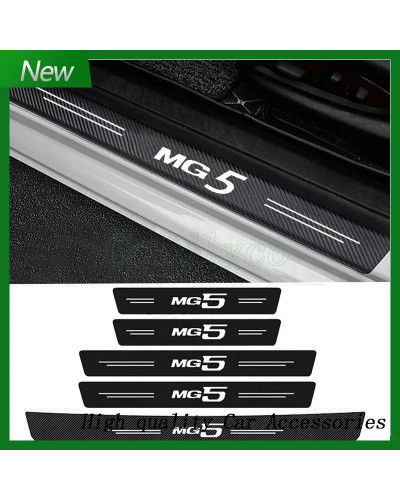 for MG 5 MG5 Logo Car Door Sill Protector Plate Rear Trunk Bumper Stri