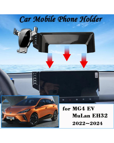 Car Mobile Phone Holder for MG4 EV MG 4 MuLan EH32 2022~2024 360° Rota