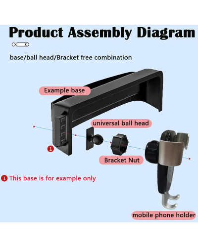 Car Mobile Phone Holder for MG4 EV MG 4 MuLan EH32 2022~2024 360° Rota