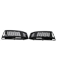 Rejilla de luz antiniebla para parachoques delantero de coche, accesorio de color negro brillante, estilo panal, para AUDI S4, A