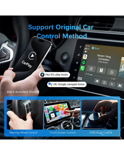 NEW Wireless Adapter CarPlay Android Auto Smart Mini Box Plug And Play