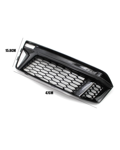 Rejilla de luz antiniebla para parachoques delantero de coche, accesorio de color negro brillante, estilo panal, para AUDI S4, A