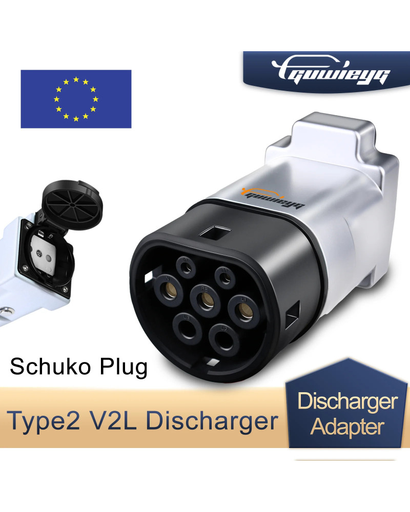 V2L Discharger Schuko Plug V2L Vehicle to Load Type 2 Support MG BYD K