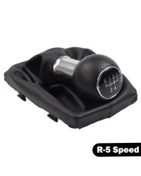 Perilla de palanca de cambios de cuero para coche, cubierta de palanca de 5 y 6 velocidades para Audi A4, 8E, B6, B7, 2000-2008