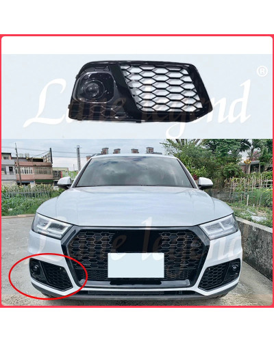 Luz antiniebla de parachoques delantero, lámpara de decoración de rejilla, embellecedor de cubierta para Audi Q5, Q5L, estilo SQ