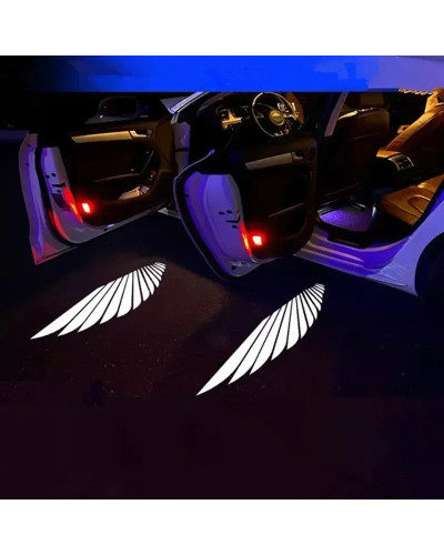 2PCS Led Emblem Lamp Car Door Lights Luces Projector Accessories For M