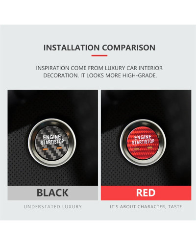 For Buick Verano Car Engine Start Stop Button Cover Real Carbon Fiber 