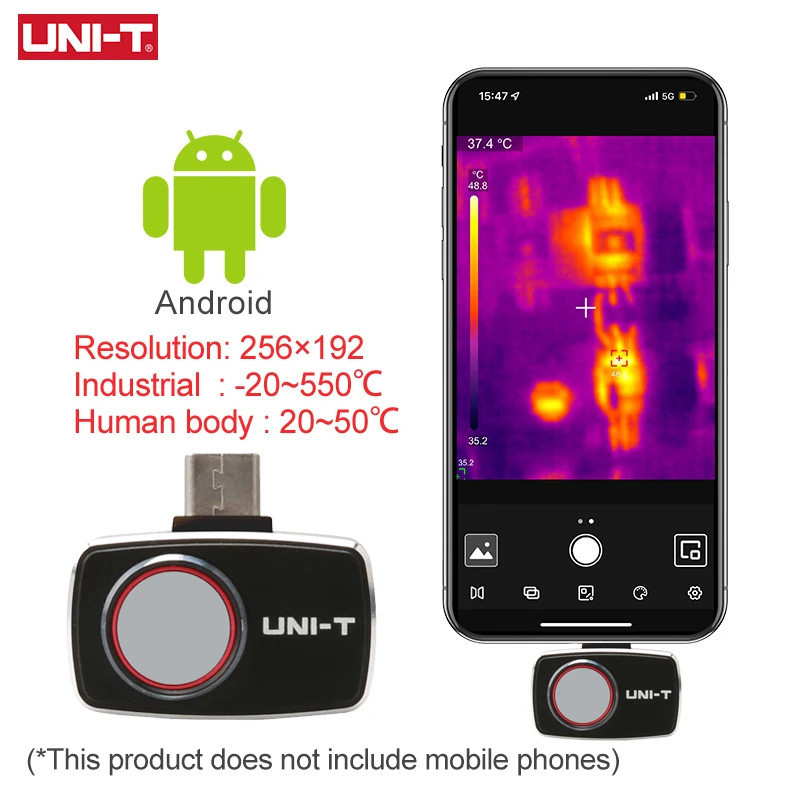 UNI-T Thermal Imager For Smart Phone UTI260M UTI256M 256x192 Pixel Thermographic Camera Thermal Camera PCB Circuit Failure Test