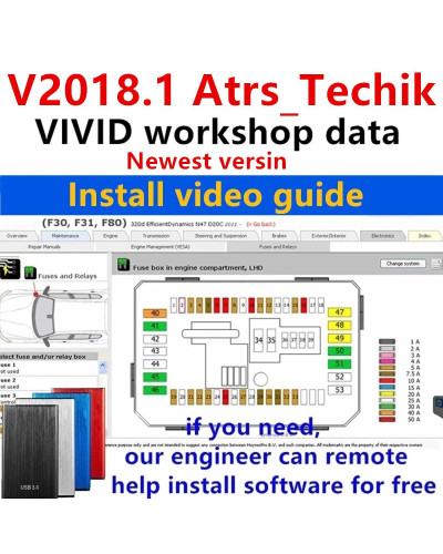 Newest 2018 2015 2010 Automotive Vivid Workshop 2018.01 Atris-Technik 