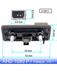 AHD-cámara de visión trasera para coche, accesorio con mango de ojo de pez, 1080P, 170 °, para Skoda Octavia A5, A7, 3, Superb, 