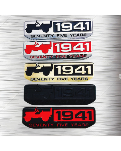 2pc 1941 Metal Car Sticker Applicable to Jeep SUV Wrangler Grand Chero