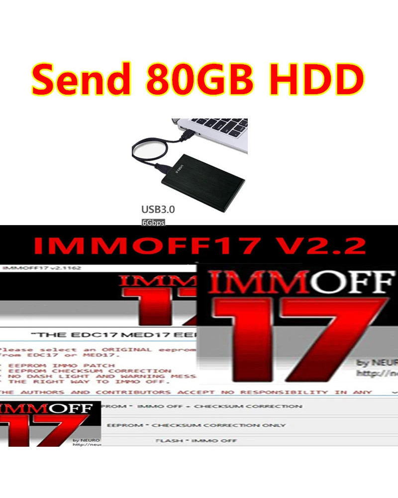 2024 hot sell,IMMO OFF Newest IMMOFF17 Software EDC17 with keygen Immo