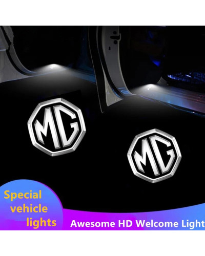 2PCS Led Emblem Lamp Car Door Lights Luces Projector Accessories For M