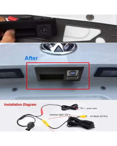 Cámara de visión trasera para manija de maletero de coche, accesorio para Audi A4 / S4 / RS4 B8 8K 2009-2016 / Q3 8U 2011-2017, 