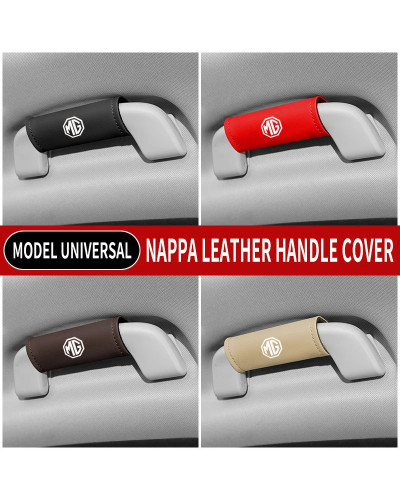 1PC Leather Car Roof Armrest Pull Gloves Door Handle Protection Cover 