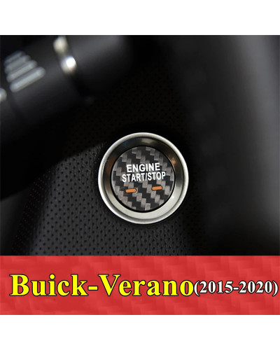 For Buick Verano Car Engine Start Stop Button Cover Real Carbon Fiber 