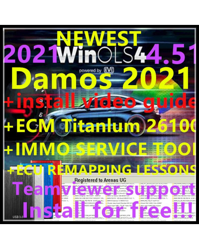 2024 HOT sale Newest WinOLS 4.51 +2020 NEW damos With Plugins More Fun