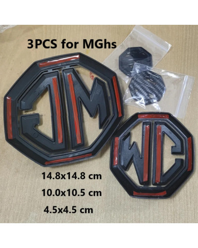 3PCS for MG HS Center logo Front Emblem badge sticker Rear Trunk Badge