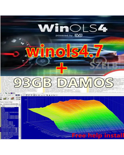 2024 hot selling Winols 4.7 software+93GB Damos file latest ECU progra