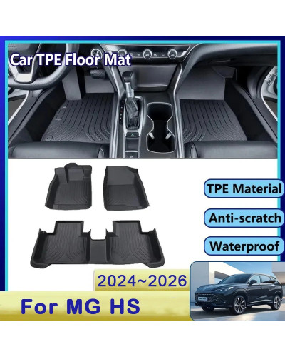 Car Floor Mat For MG HS MK2 2024 2025 2026 2027 Plug-in Waterproof Mud