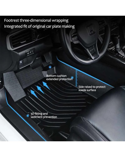 Car Floor Mat For MG HS MK2 2024 2025 2026 2027 Plug-in Waterproof Mud