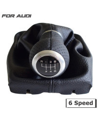 Perilla de palanca de cambios para coche, accesorio para Audi A4 B8 VW Passat CC Manual, 5 y 6 velocidades, con cubierta de cuer