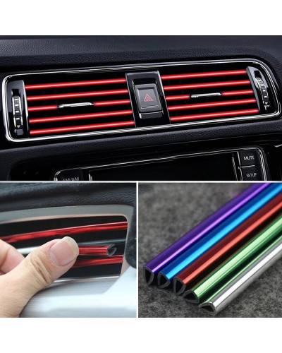 10pcs Car Air Conditioner Outlet Moulding Trim Decor Strips For Car Ac