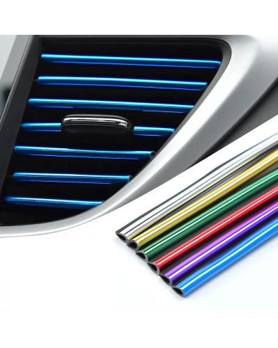 10pcs Car Air Conditioner Outlet Moulding Trim Decor Strips For Car Ac