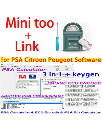 3 in 1 Software for PSA Citroen Peugeot Calculator V16.04.07 Software 